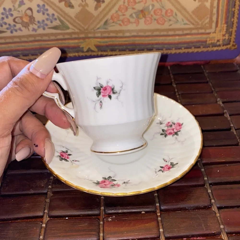 Vintage Princess House Tea Cup and Saucer / Made in England / Fine Bone China